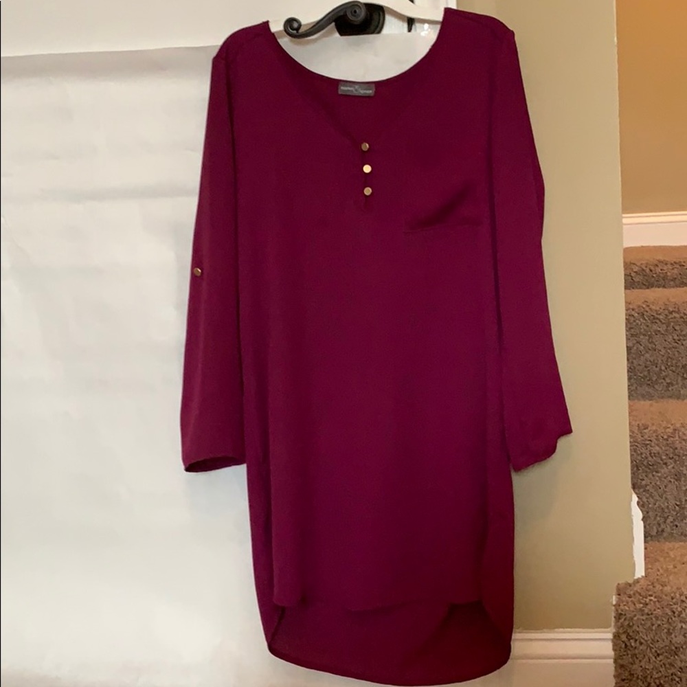 Fuchsia tunic length top